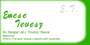 emese tevesz business card